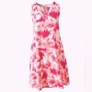 Chico’s Star Tie-Dye Lace-Up Dress